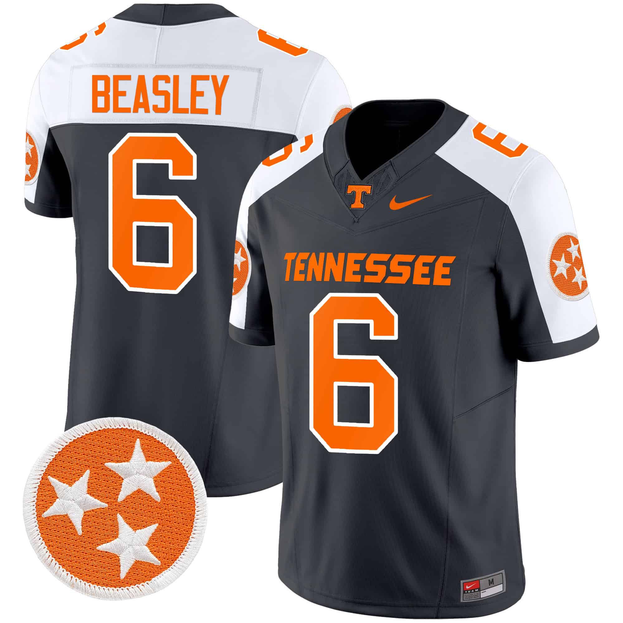 Men Tennessee Volunteers #6 Beasley Black 2024 Nike Vapor Limited NCAA Jersey->ncaa teams->NCAA Jersey